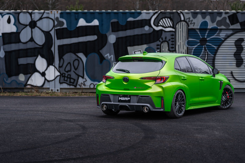 MBRP 2023+ Toyota Corolla GR 1.6L T304 Stainless Steel 3in Cat-Back Dual Split Rear w/ Burnt End Tips (S43023BE)